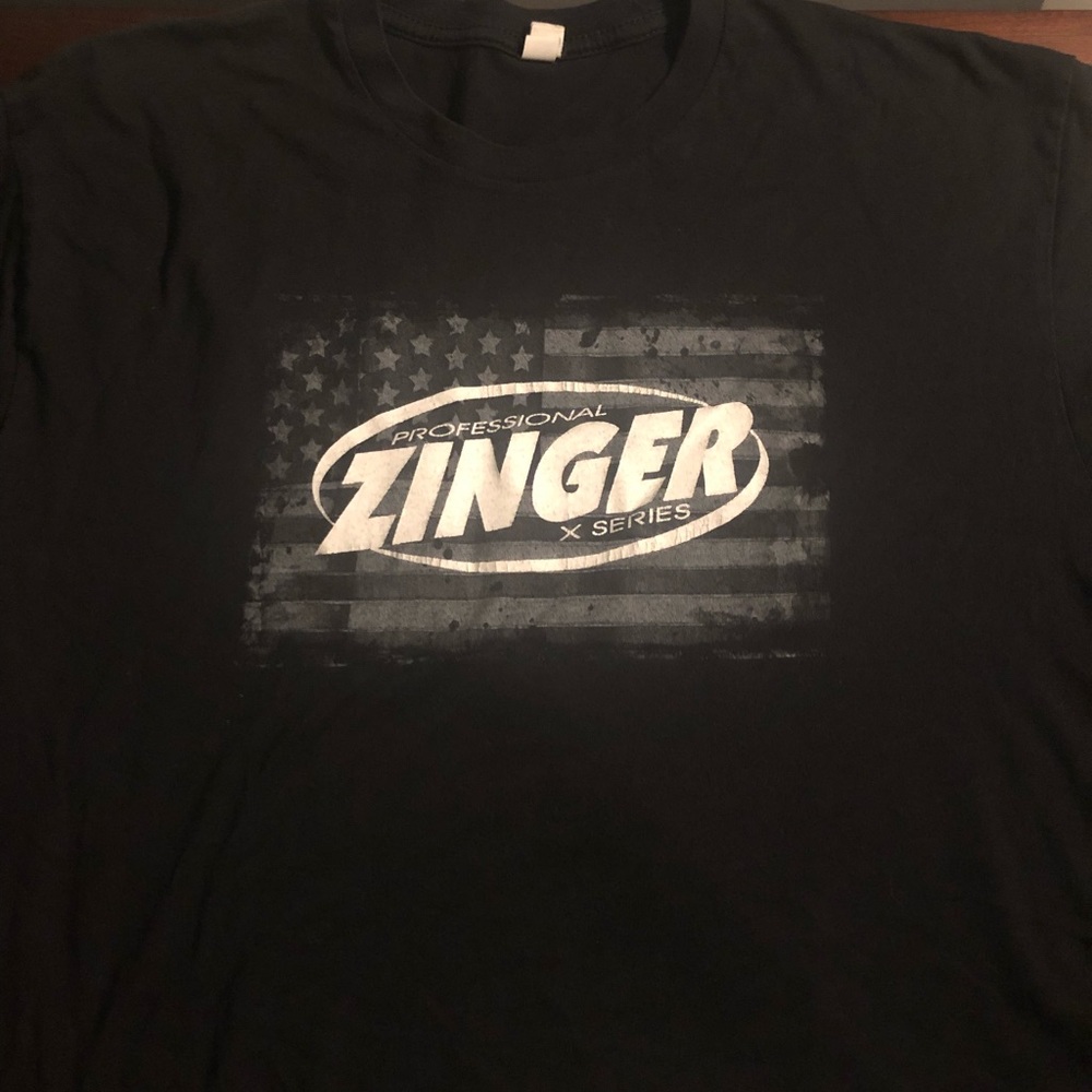 Zinger bat company shirt